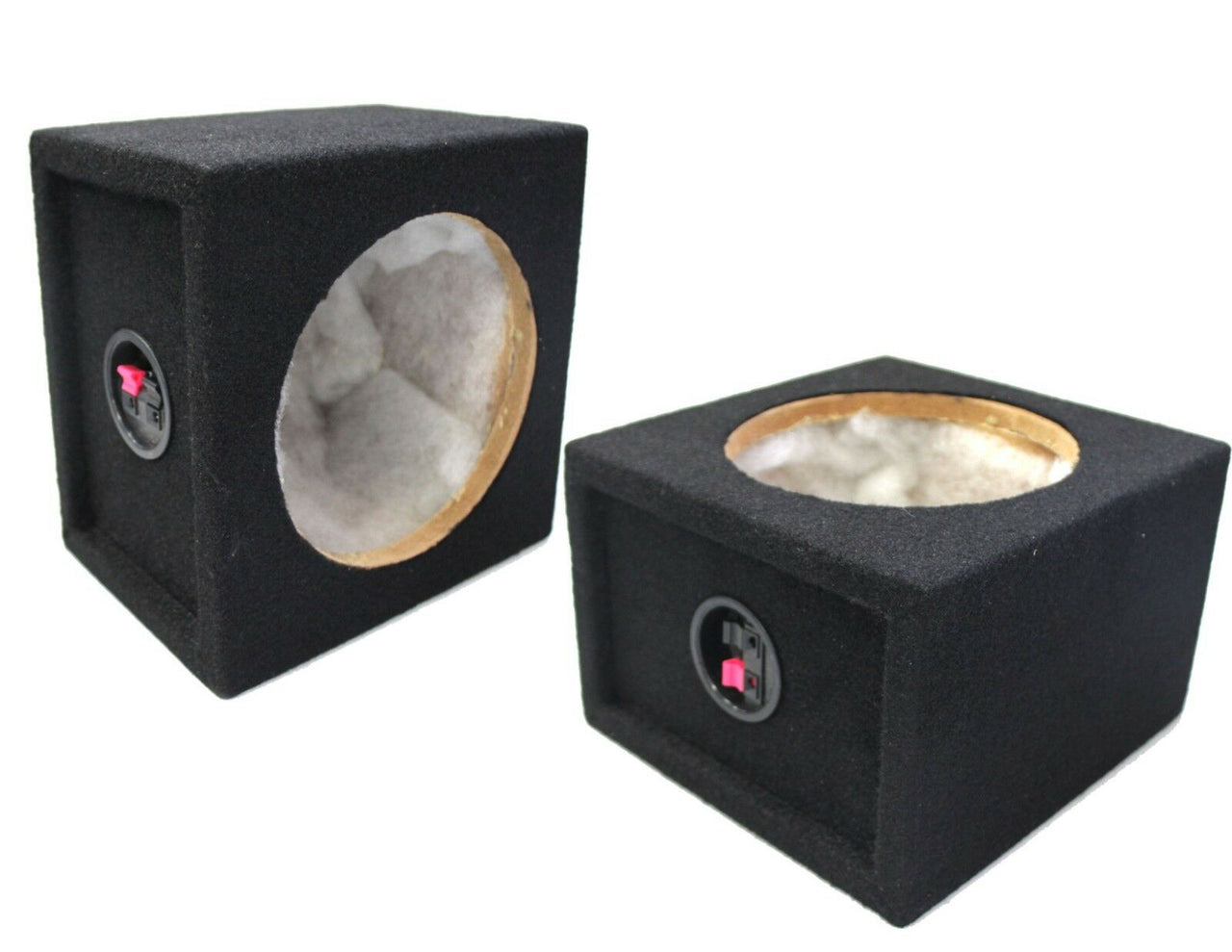 Absolute USA SQ6.5PKB 6.5" Square Empty Box Speakers, Set of Two (Black)
