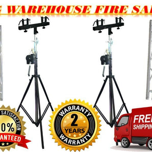 MR TRUSS DJ Crank-up Portable 10' Lighting Stand with 12' Truss Package