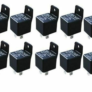  Tyco style relay, automotive relay with black housing and metal contacts for 12-VCD systems, 30/40 AMP.