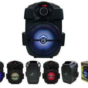 MR 6.5" Rechargeable Battery Party Speaker Portable PA System USB MP3