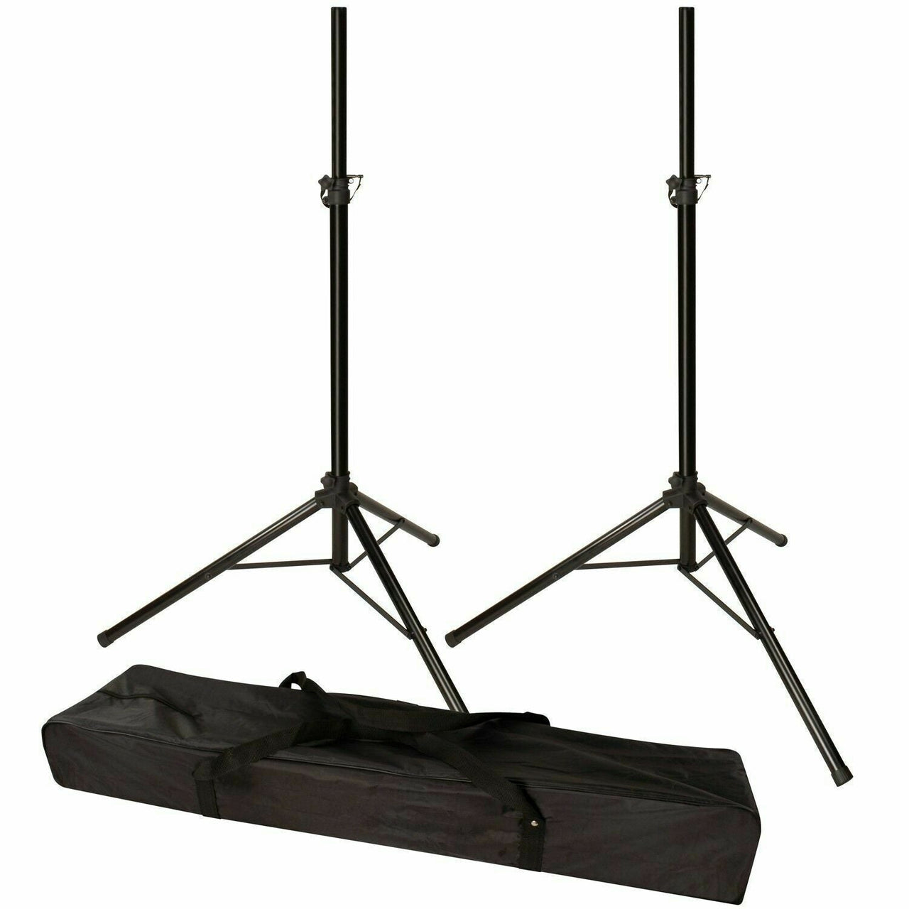 2 MR DJ SS300B Speaker Stand with Road Carrying Bag <br/> Universal Black Heavy Duty Folding Tripod PRO PA DJ Home On Stage Speaker Stand Mount Holder with Road Carrying Bag