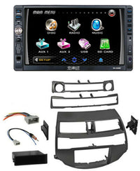 Thumbnail for Absolute DD4000 Double Din DVD, CD, MP3 Multimedia DVD CD MP3 Player Receiver With Dash Kit Harness Antenna Adapter for 08-11 Honda Accord