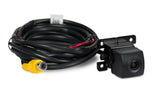 Backup camera cable connection for Alpine HCE-C1100, featuring a yellow connector and durable wiring.