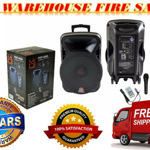 DSP4000 4000W Bluetooth DSP FM Radio USB Portable PA DJ KARAOKE Speaker