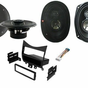 Fits Honda Accord 2003-2007 1-Din Installation Kit + Cerwin-Vega Front & Rear Speakers