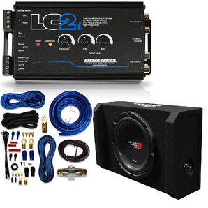 Cerwin Vega Mobile H7SE10 Audio Control LC2iB+ Amp Kit 4 gauge package with wiring and speaker components.