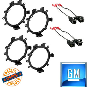 2 Pairs GMSB345 GM 6.5" Speaker Adapter & Metra 72-4568 Wiring Speaker Harness