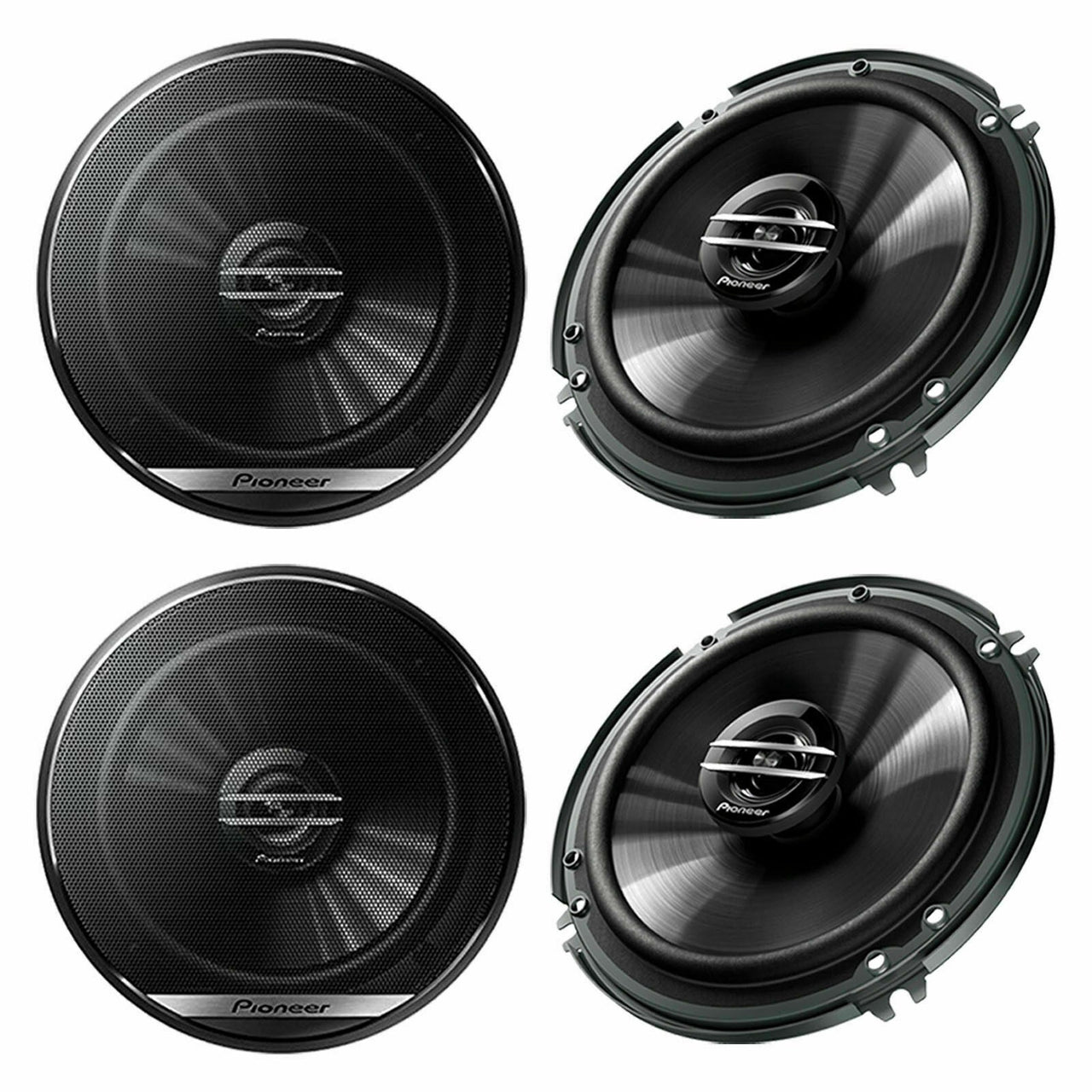 4 X Pioneer TS-G1620F 6.5" 300W Full Range Coaxial Car Stereo Speakers - 2 Pair