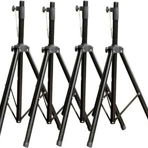4 MR DJ SS250 Universal Black Heavy Duty Folding Tripod PRO PA DJ Home On Stage Speaker Stand Mount Holder