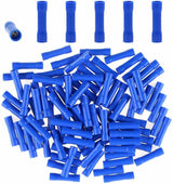 Blue insulated crimp terminal for secure electrical connections, part of 500PCS 16-14 Gauge AWG insulated crimp terminals.