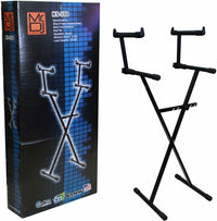 Thumbnail for Mr Dj KS550 Keyboard Stand Deluxe Two Tier X Style