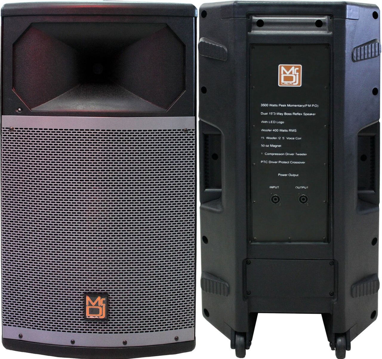 MR DJ PRO115S Powerful Professional PRO Single 15" Full Range Passive Speaker