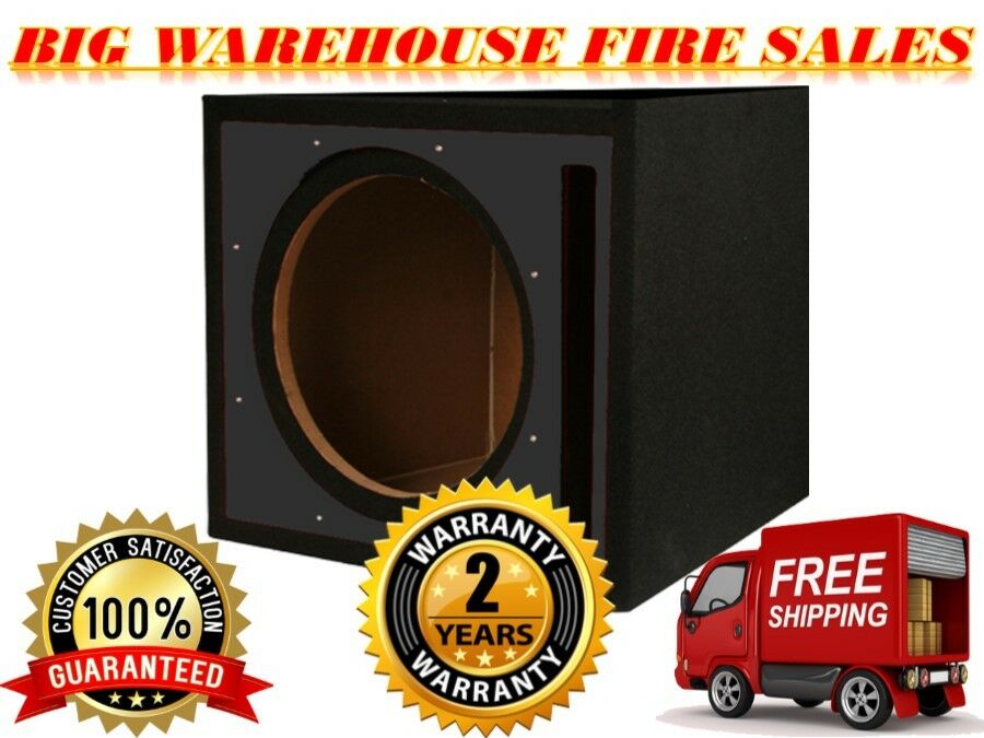 Absolute USA PSEB10BK Single 10-Inch Ported Subwoofer Enclosure with Black High Gloss Face Board