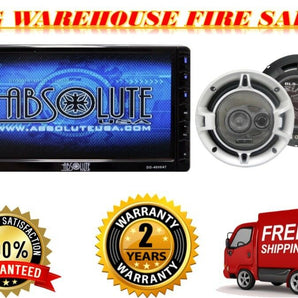 Absolute DD-4000AT 7" Double Din DVD / CD / MP3 / USB  With 6.5" 3-Way Speaker