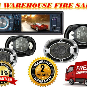 Absolute DMR-380BTAD DVD/CD/MP3/AM/FM & 2 Pairs of 6X9" speaker