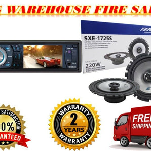 Absolute DMR-380BTAD DVD/CD/MP3/AM/FM Player & Alpine SXE-1726S 6.5" Speakers