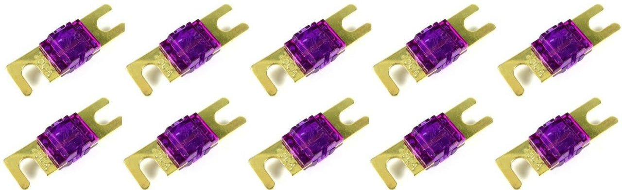 10 Pack of 150 Amp Gold AFS / Midi / Mini ANL Fuses