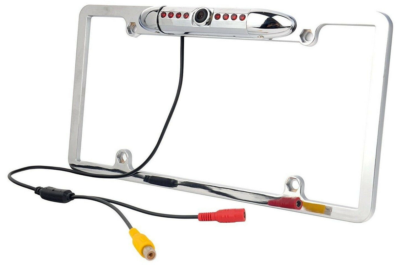 Absolute CAM2000CCDS Universal License Plate Frame with Built-In CCD Waterproof Front or Rearview Reverse Camera