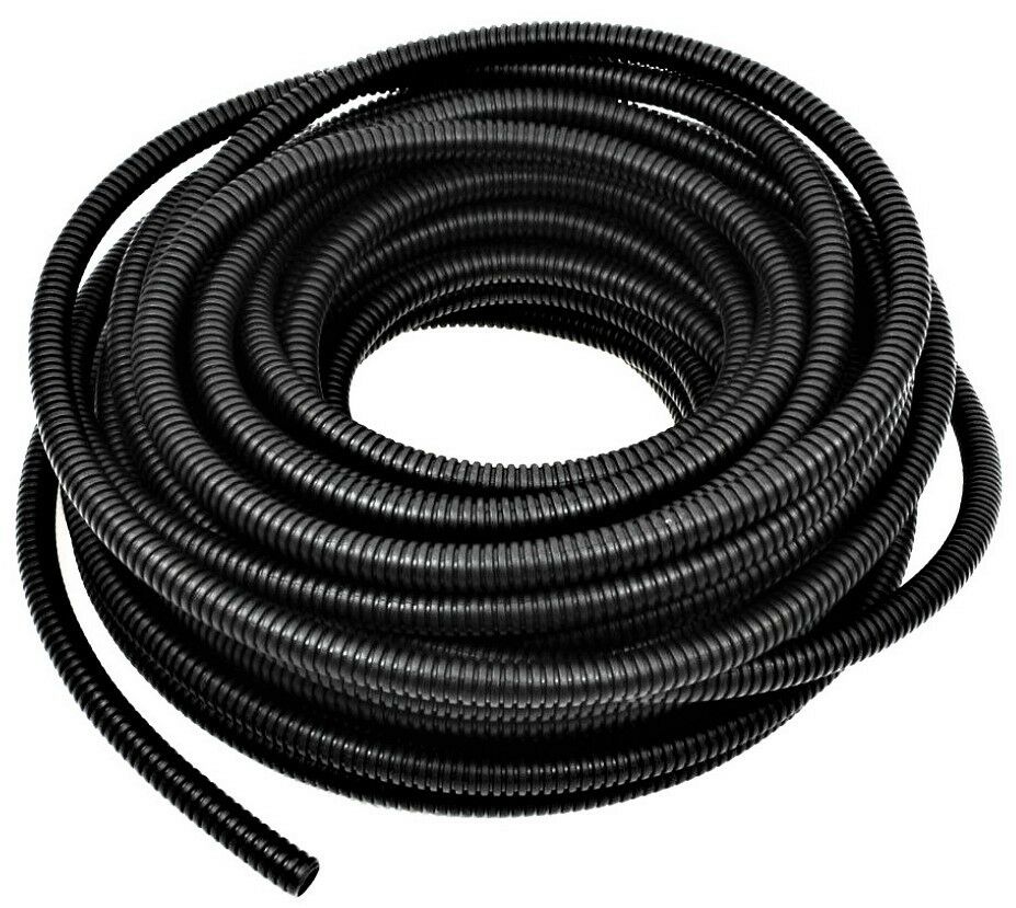 Absolute SLT38 3/8" x 100' Split Loom Tube Wire Conduit Hose Cover Auto Home Marine Black Marine Black