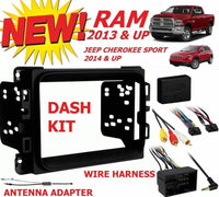 Thumbnail for 2013 - 2017 RAM Double Din Car Stereo Installation Interface +Dash Kit +Harness +Antenna