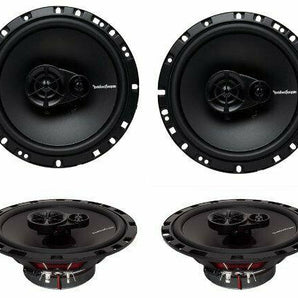 2 Pair Rockford Fosgate Prime R165X3 Car Speaker 180W Peak, 90W RMS 6.5" 3-Way PRIME Series Coaxial Speakers w/ Silk Tweeters