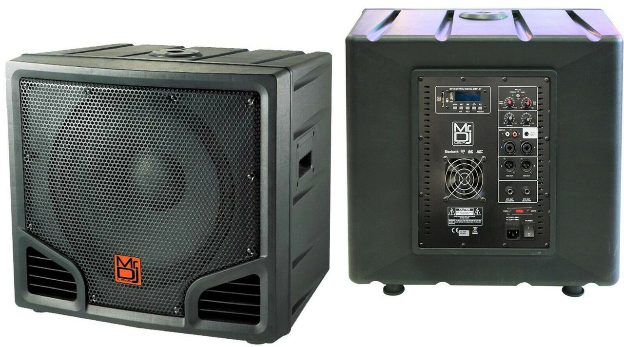 New Mr Dj 18" 6000W PA/DJ/Powered Subwoofer Bluetooth/USB/LINE/2 Speaker Output