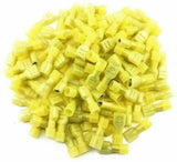 XP Audio insulated quick disconnects in yellow, 100 pieces of 12/10 gauge fully insulated nylon female connectors.
