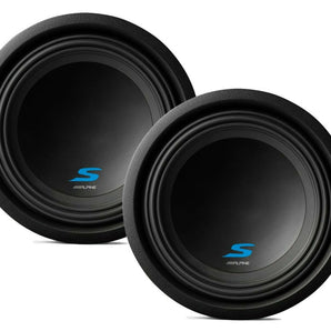 2 Alpine S-W10D4 1800W 10" S-Series Dual 4 Ohm Car Subwoofer