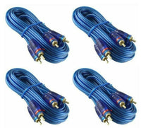 Thumbnail for 4 Raptor (Metra) 20' Neon Blue Series RCA Audio Cable