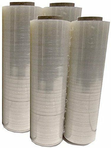 80 Gauge CLEAR Stretch Film Pallet Wrap 18 x 1500' 4 Rolls / Case