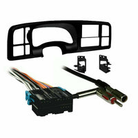 Thumbnail for Metra DP3002B Black Double DIN Dash Kit 99-02 GM Full-Size Truck/SUV kit harness