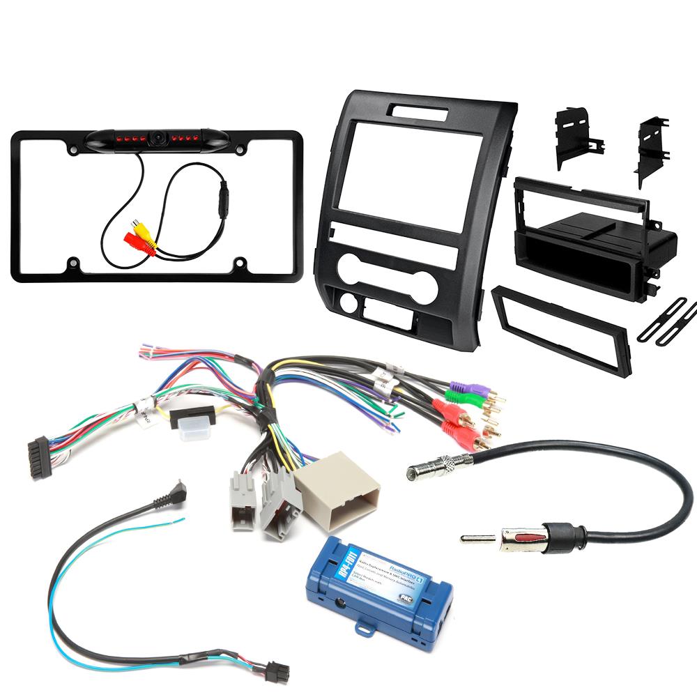 Car Stereo Dash kit for  F-150 2009-12 w/ Steering Wheel Control Interface