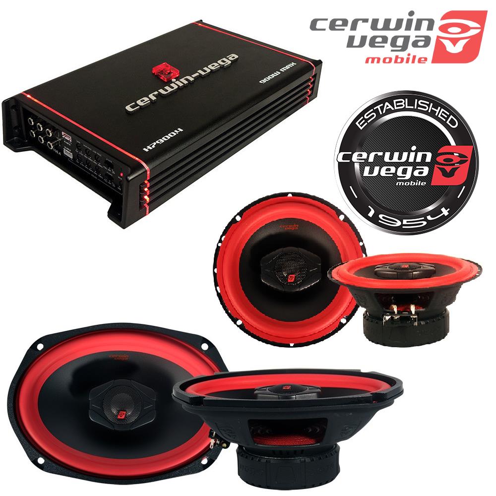 Cerwin Vega Mobile Package<br/> 4 Channels, 900W Max / 6x9 Inch 500 Watts Max 6.5-Inch 400 Watts Max
