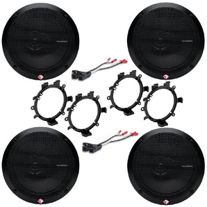 2 Rockford 6.5" Speaker & GM Speaker Adapter Connector