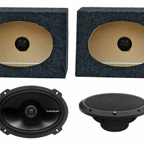 Rockford Fosgate P1692 Speaker + 6x9" Box 300W 6x9" 2-Way Coaxial Speakers
