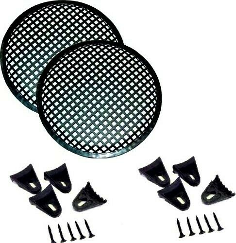12" Inch Universal Speaker Subwoofer Grill Mesh Cover W/ Clips Screws Guard