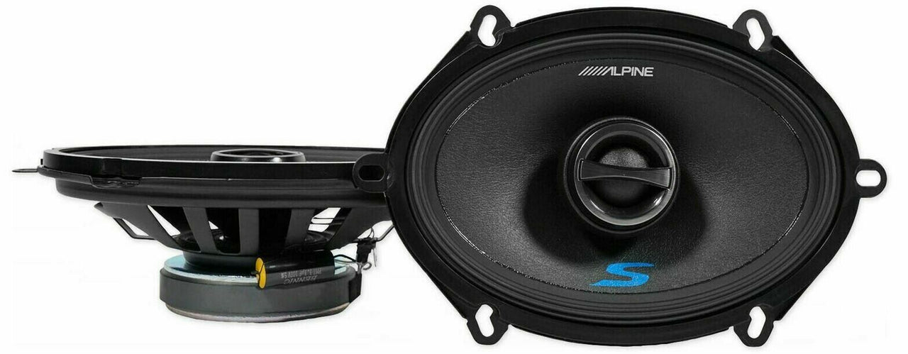 Alpine S-S57 Car Speaker 460W Max (150W RMS) 5" x 7" Type-S 2-Way Coaxial Car Speakers