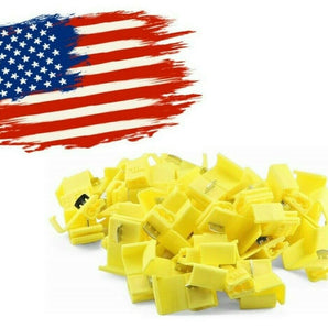 Quick splice wire terminals in yellow color, designed for 10-12 AWG wire connections.