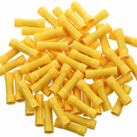Thumbnail for Absolute BCV1210Y 500 pcs 12 - 10 Gauge AWG Yellow insulated crimp terminals connectors Butt Connectors