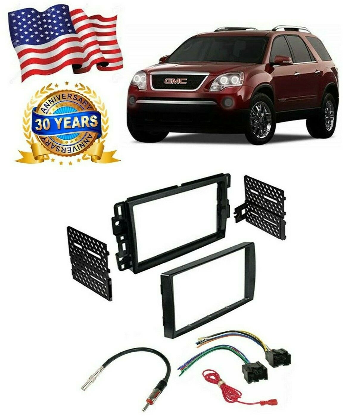 American International Car Stereo 2Din Dash Kit Harness for 2006-16 Buick Chevrolet GMC Pontiac