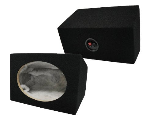 Absolute 2 New Wedge Style 6"x9" Black Car Audio Speaker Box Enclosures Pair
