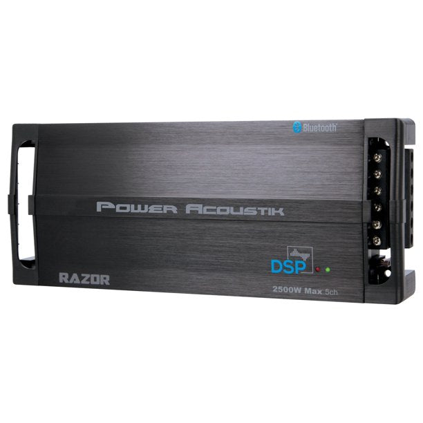 Power Acoustik RZ5-2500DSP RAZOR Series 5 Channel Amplifier w/ Built-in DSP – Download Smartphone App to Tune in Real-Time