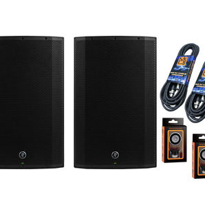 2 Mackie Thump215XT 15" Advanced Power Loudspeaker & Cables & Mobile Phone Holder