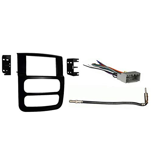 Double DIN Dash Kit For 2002-2005 Dodge Ram 1500/2500 - Black ABS Radio Installation Panel