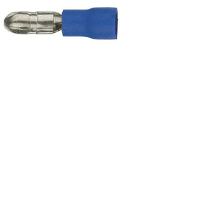 male bullet connector in blue color, perfect for 16/14 gauge wires, part of Install Bay BVMB series.
