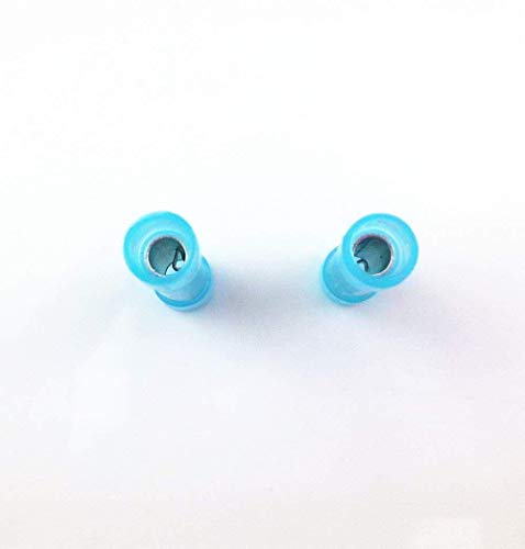 Nylon 16-14 AWG Wire Connectors Electrical Crimp Butt Connector Fully Insulated Splice Wire Terminals Blue