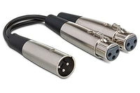 Thumbnail for Hosa YXF-119 XLR3M to Dual XLR3F Y Cable, 6 Inch