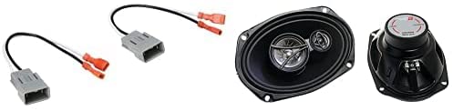 CERWIN VEGA XED693 6 x 9 Inches 350 Watts Max 3-Way Coaxial Speaker Set & Metra 72-7800 Speaker Connector Harnesses for Select Honda Vehicles