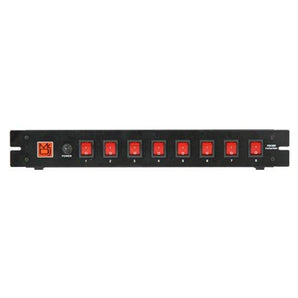MR DJ PSC250 Rack Mountable 8 Port Power Switcher Surge Protectors Red Toggles ON / OFF Power Center, Power Strip