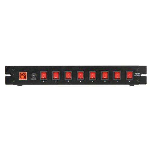 MR DJ PSC250 Rack Mountable 8 Port Power Switcher Surge Protectors Red Toggles ON / OFF Power Center, Power Strip